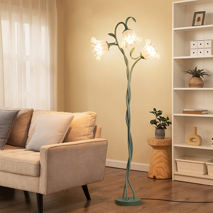 Flexible Art Deco Flower Floor Lamp – Creative Adjustable LED Lighting for Bedroom, Living Room, Office, and Unique Home Decoration