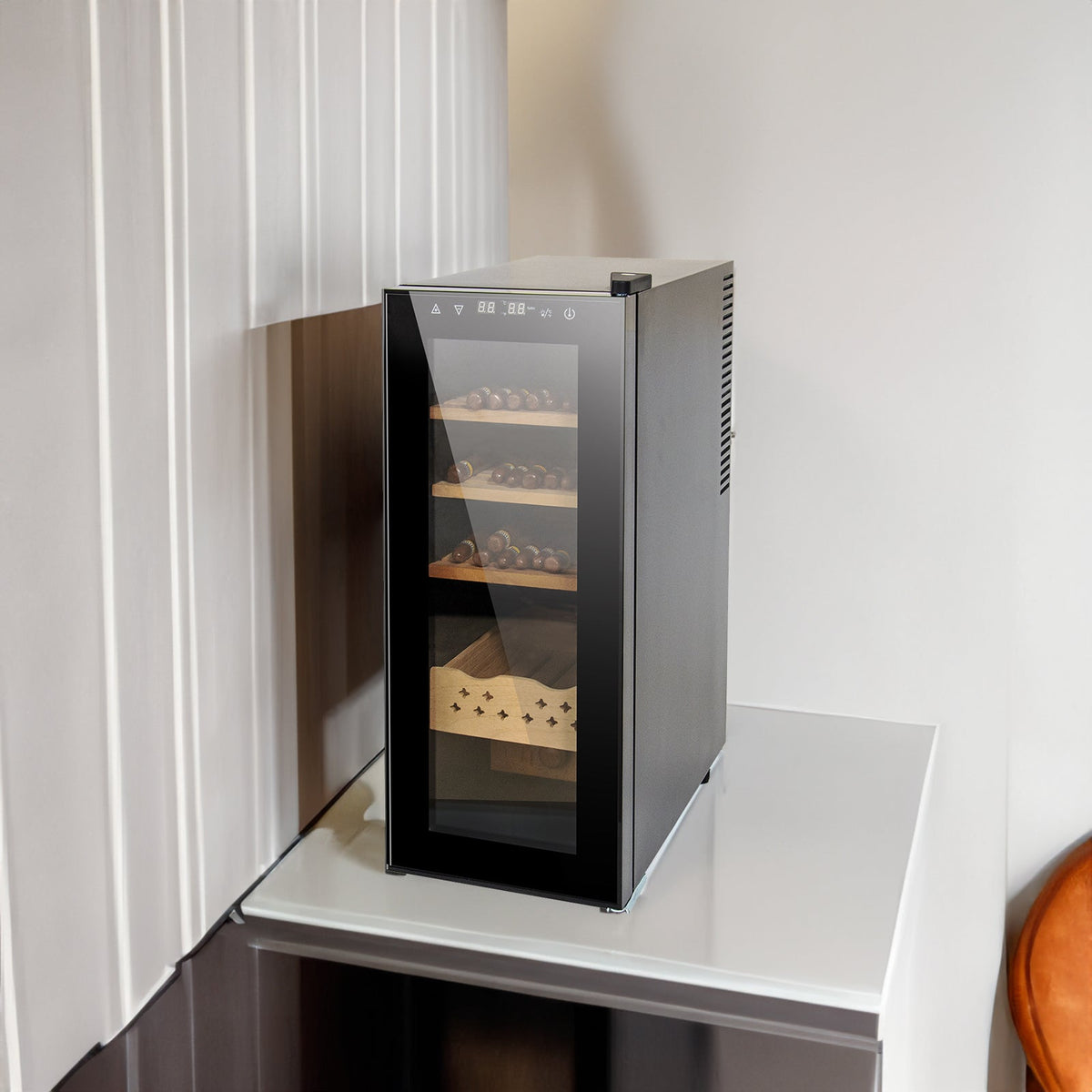 Electric Humidor, 200-Count Capacity Cigar Humidor with Constant Temperature Controller, Cigar Humidor Box (35L)