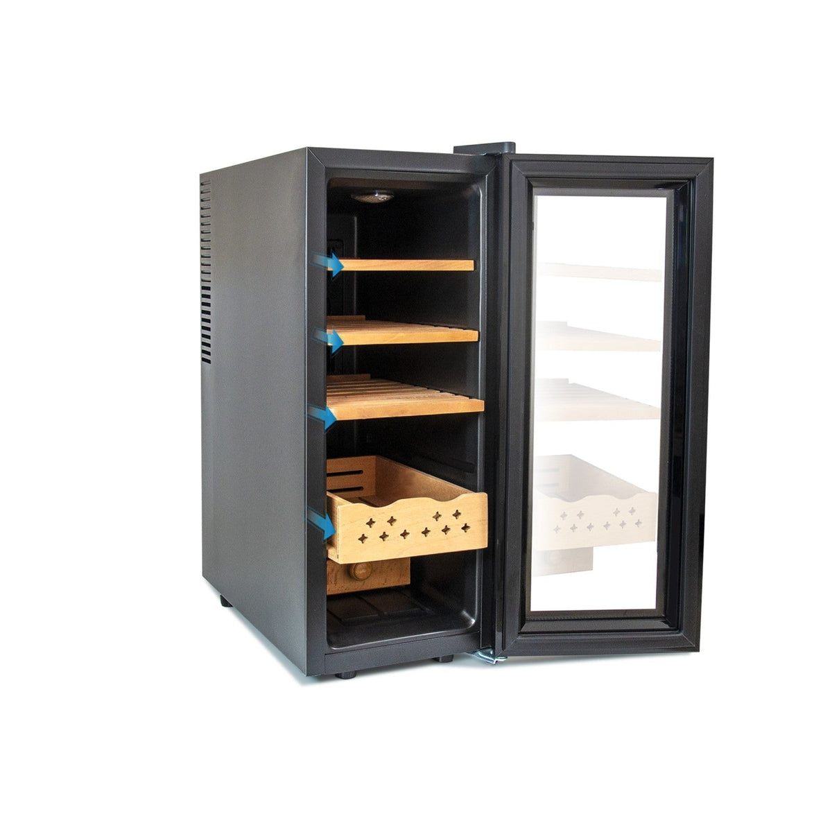 Electric Humidor, 200-Count Capacity Cigar Humidor with Constant Temperature Controller, Cigar Humidor Box (35L)