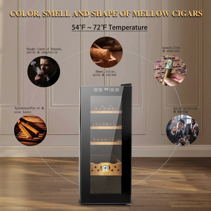 Electric Humidor - 250 Counts Capacity Cigar Humidor Humidifiers with Constant Temperature Controller