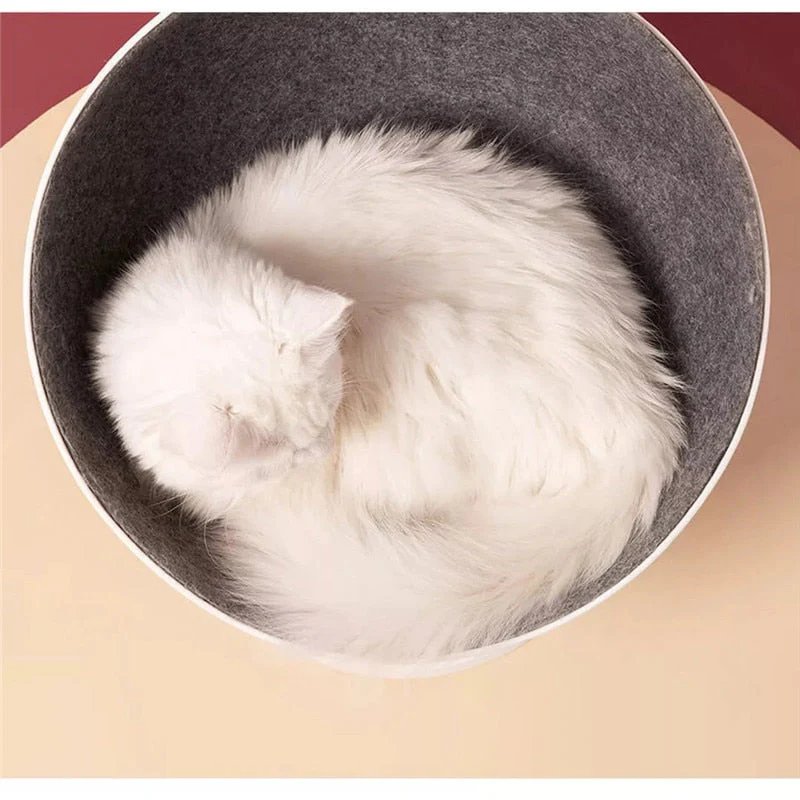 Rotating Cat Bed - 360-degree Cozy Cat Bowl Bed
