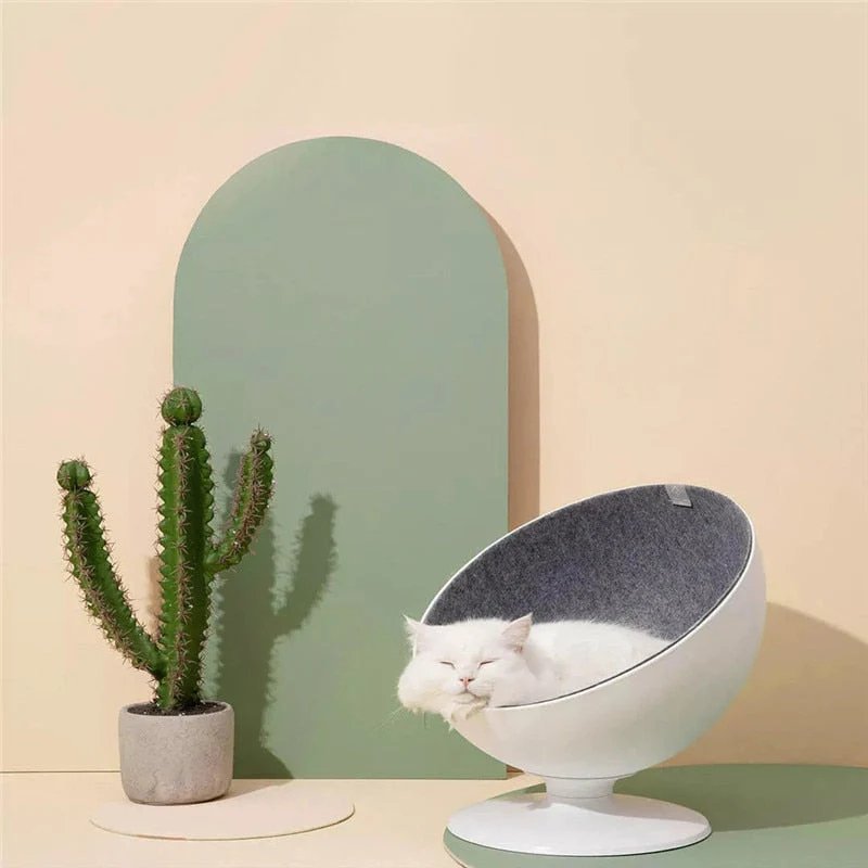 Rotating Cat Bed - 360-degree Cozy Cat Bowl Bed