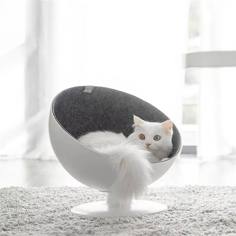 Rotating Cat Bed - 360-degree Cozy Cat Bowl Bed
