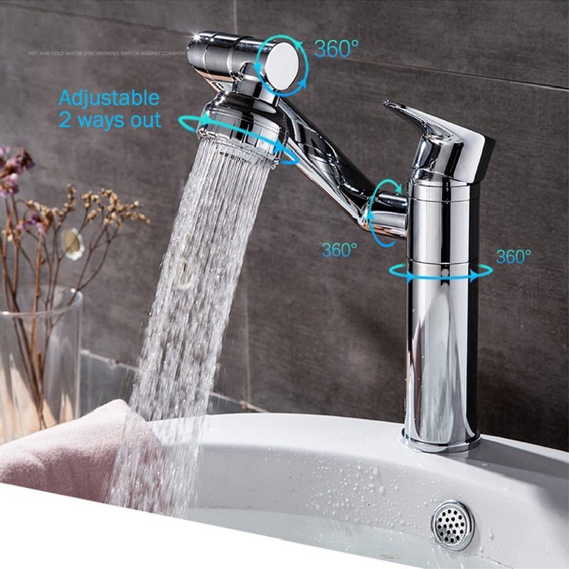 Bathroom Faucet - 360 Degrees Tap Cranes Shower Head Plumbing Tapware For Bathroom Accessories