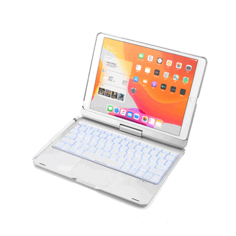 Swivel Multi-touch Touchpad Keyboard Case- 360° Keyboard Case for 10.2"-10.5" iPad (7,8,9,Pro,Air3)