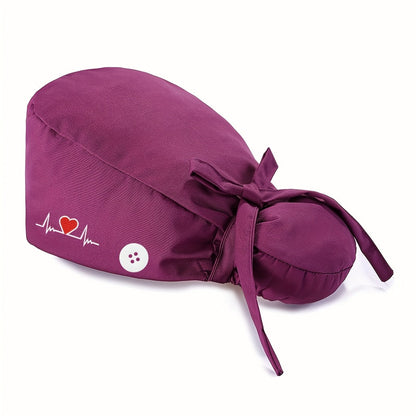 Adjustable Scrub Caps for Women – Lightweight Breathable Nurse Hats with Ponytail Holder for Doctors and Healthcare Staff