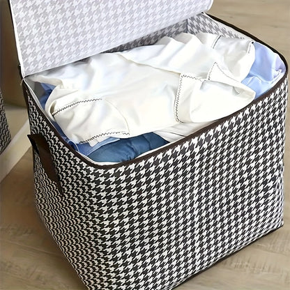 Large Capacity Zipper Storage Bag – Non-Woven Bedding and Blanket Organizer for Travel, Moving and Closet Storage