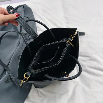 Luxury Leather Tote Handbag for Women – Designer Soft Shoulder Crossbody Bag with Large Capacity and Elegant Fashion Appeal