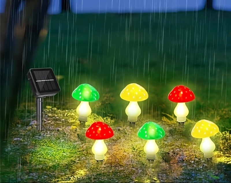 Upgraded Solar Mushroom Lawn Lights – 16-Head Outdoor Garden Decoration Set with 8 Lighting Modes for Christmas, Thanksgiving, Path Accents & Holiday Landscaping