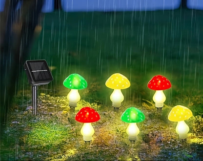 Upgraded Solar Mushroom Lawn Lights – 16-Head Outdoor Garden Decoration Set with 8 Lighting Modes for Christmas, Thanksgiving, Path Accents & Holiday Landscaping