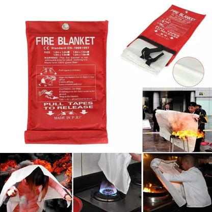 Emergency Fire Blanket - Fiberglass Fire Blanket for Kitchen & Home