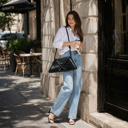 Color Block Shoulder Bag – Fashion Square Axillary Handbag with Flap Design, Stylish Women’s Crossbody Purse for Casual Everyday Use