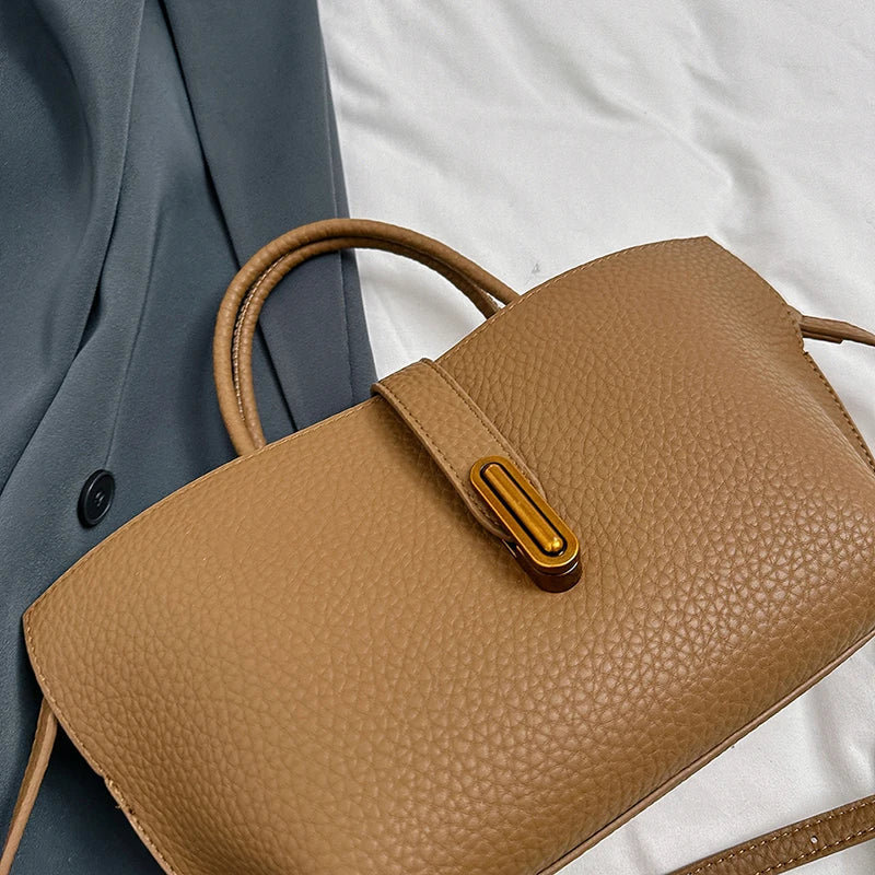Luxury Leather Tote Handbag for Women – Designer Soft Shoulder Crossbody Bag with Large Capacity and Elegant Fashion Appeal