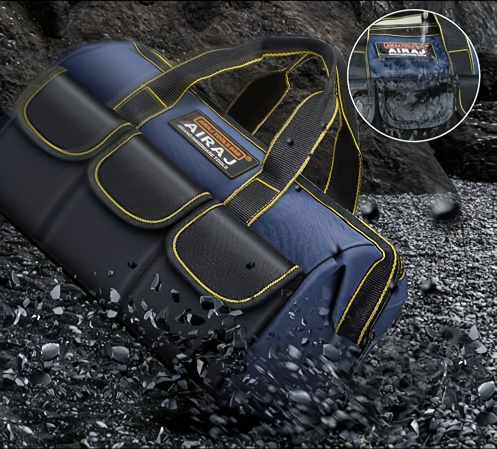 Heavy-Duty Electrician Tool Bags – Waterproof Oxford Cloth with Multiple Pockets, Available in 13/16/18 Inch, Ideal for Workshops, Repairs, Gardening, and Outdoor Storage