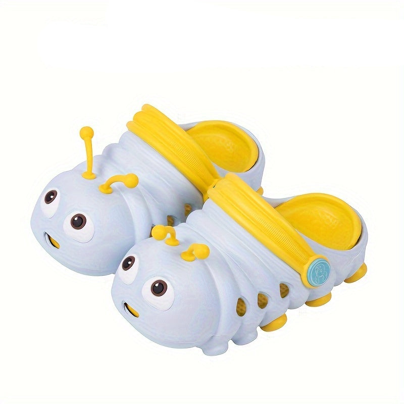 Kids Hollow Out Caterpillar Design Slippers – Soft, Lightweight, Non-Slip EVA Slippers for Indoor and Outdoor Play, Travel, and Everyday Adventures