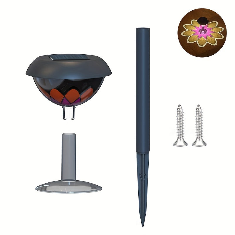 Waterproof LED Solar Outdoor Lights –  Flower Illumination Garden Landscape Lamps for Pathway, Patio, Driveway, and Energy-Saving Night Décor