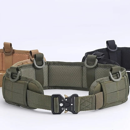 Men’s Tactical Outdoor Belt with Multi-Function Buckle – High-Quality Nylon Canvas Hunting Gear for Sport & Survival Utility