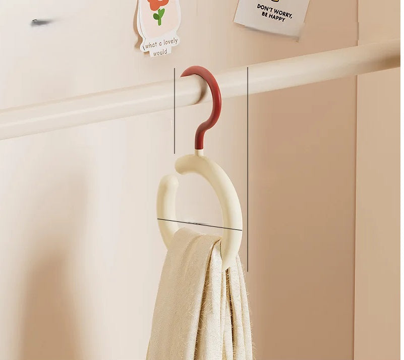 Rotating Hook Multifunctional No-Drill Hanger – Space-Saving Organizer for Scarves, Hats, Bags, and Accessories