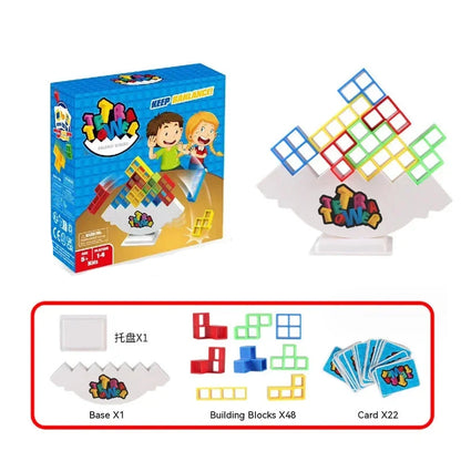 Balance Stacking Block Game – Family Game Night Challenge, Fun Party Toy for Kids, Adults, and Friends, Perfect Holiday Gift