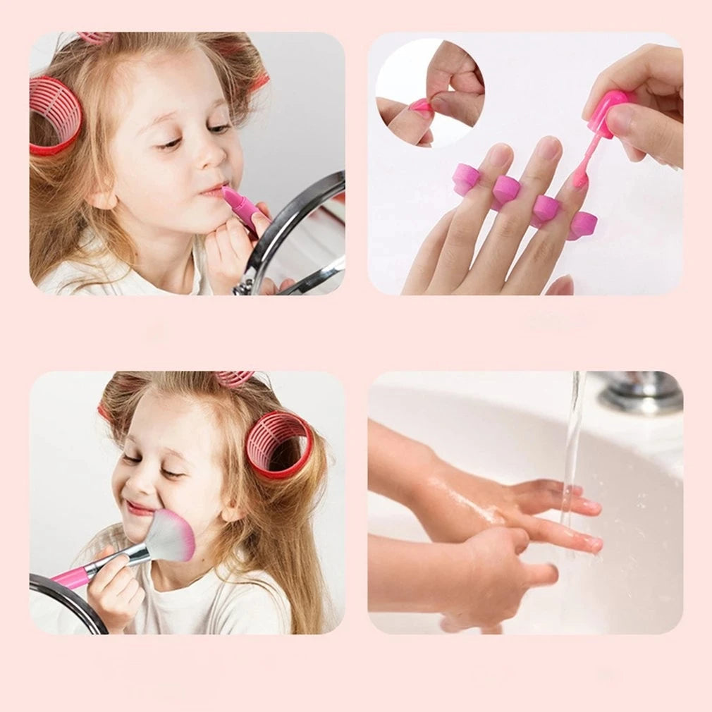 Children’s Makeup Pretend Play Set – Safe Non-Toxic Princess Cosmetic Box Toy with Lipstick, Eyeshadow, and Imaginative Fun