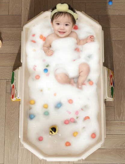 Kids Portable Collapsible Bathtub – Odor-Free, Space-Saving PVC Bath Tub with Anti-Slip Base, Ideal for Home or Travel for Ages 0–8