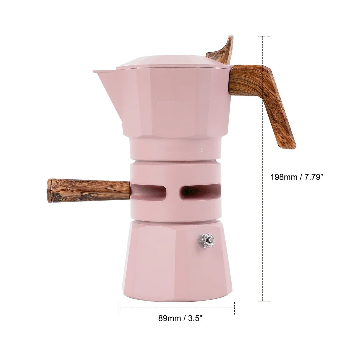 Aluminum Espresso Moka Pot – Temperature-Controlled Italian Coffee Percolator for Authentic Espresso Brewing