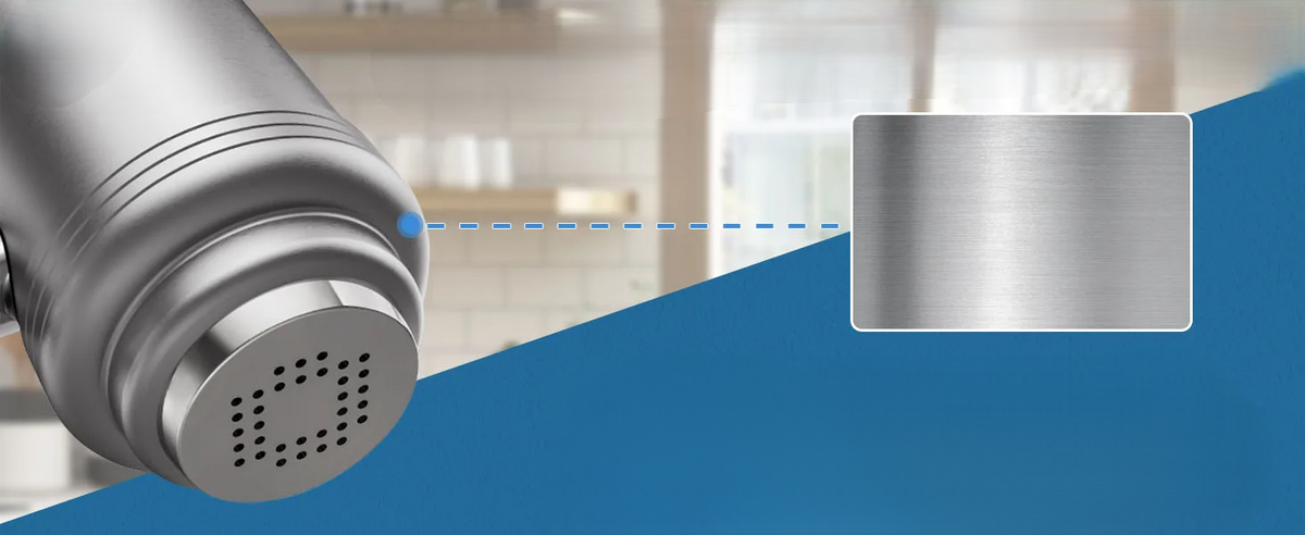 Faucet Water Filter for Kitchen Sink – Stainless Steel Tap Mount Water Filter