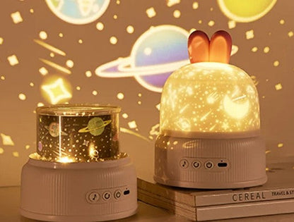 Adorable Rabbit Projector Night Light with Music– Ocean-Themed Sleep Lamp for Kids & Baby Gifts