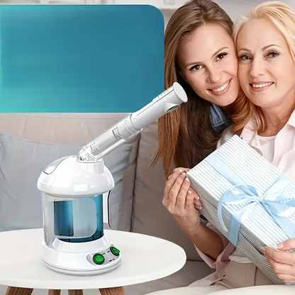 Nano Ionic Facial Steamer with Rotating Arm – Deep Pore-Cleansing Spa System with Skin Tools for Home or Salon Skincare Sessions
