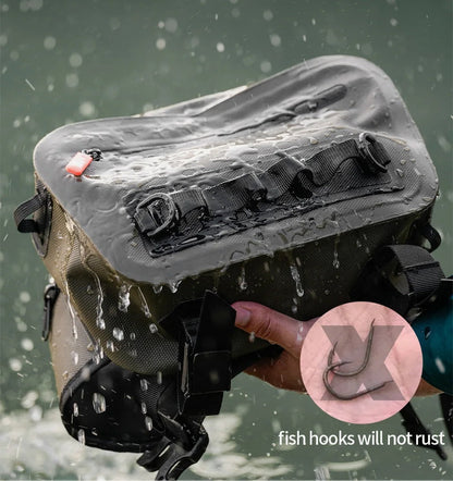 Waterproof Fishing Tackle Bag – Outdoor Waist Pack and Crossbody Design with Large Capacity for Storing Lures, Lines, and Fishing Accessories