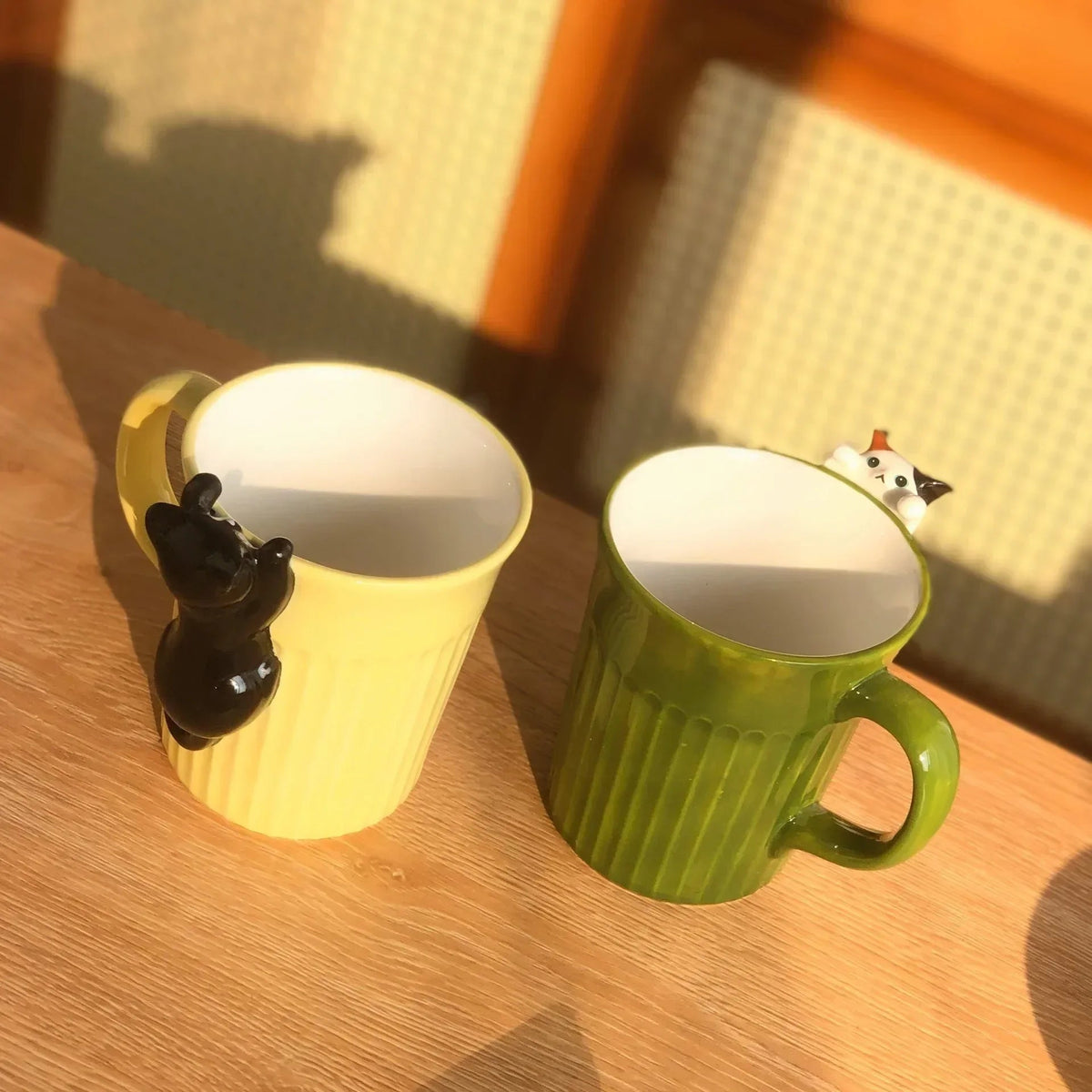 Cute Cat Ceramic Mug - Adorable Coffee Cup for Cat Lovers, Home Offices, Cafes and Unique Gift Giving