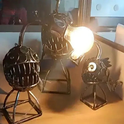 Modern LED Lantern Fish Table Lamp – Deep-Sea Inspired Desk Light for Bedroom, Study and Living Room Decor