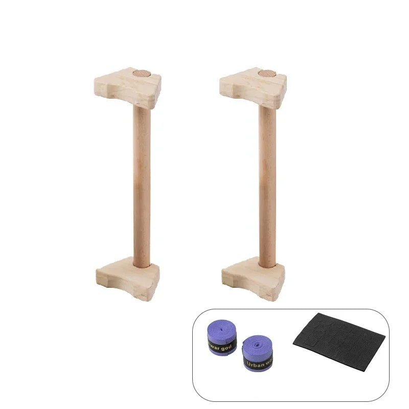 Wooden Push-Up Stand Handles – Non-Slip Calisthenics Parallettes for Home Fitness, Strength Training and Upper Body Workouts
