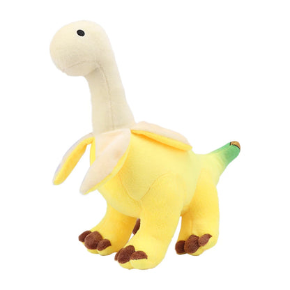 Banana Brontosaurus Plush Toy – Soft Dinosaur Stuffed Animal, Kawaii Peeled Plushie Gift for Kids & Collectors, Cuddly & Unique