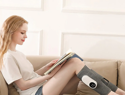 Rechargeable Electric Leg & Foot Massager – Calf Compression Wrap with Heat, Mesh & Linen Comfort, Ideal Holiday Gift