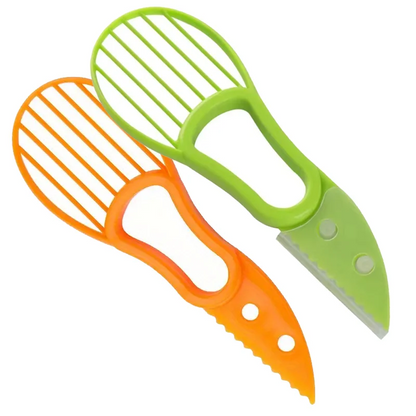 Three-in-One Avocado Slicer Set – Fruit Peeler, Corer and Pulp Separator Kitchen Tool for Easy Avocado Preparation