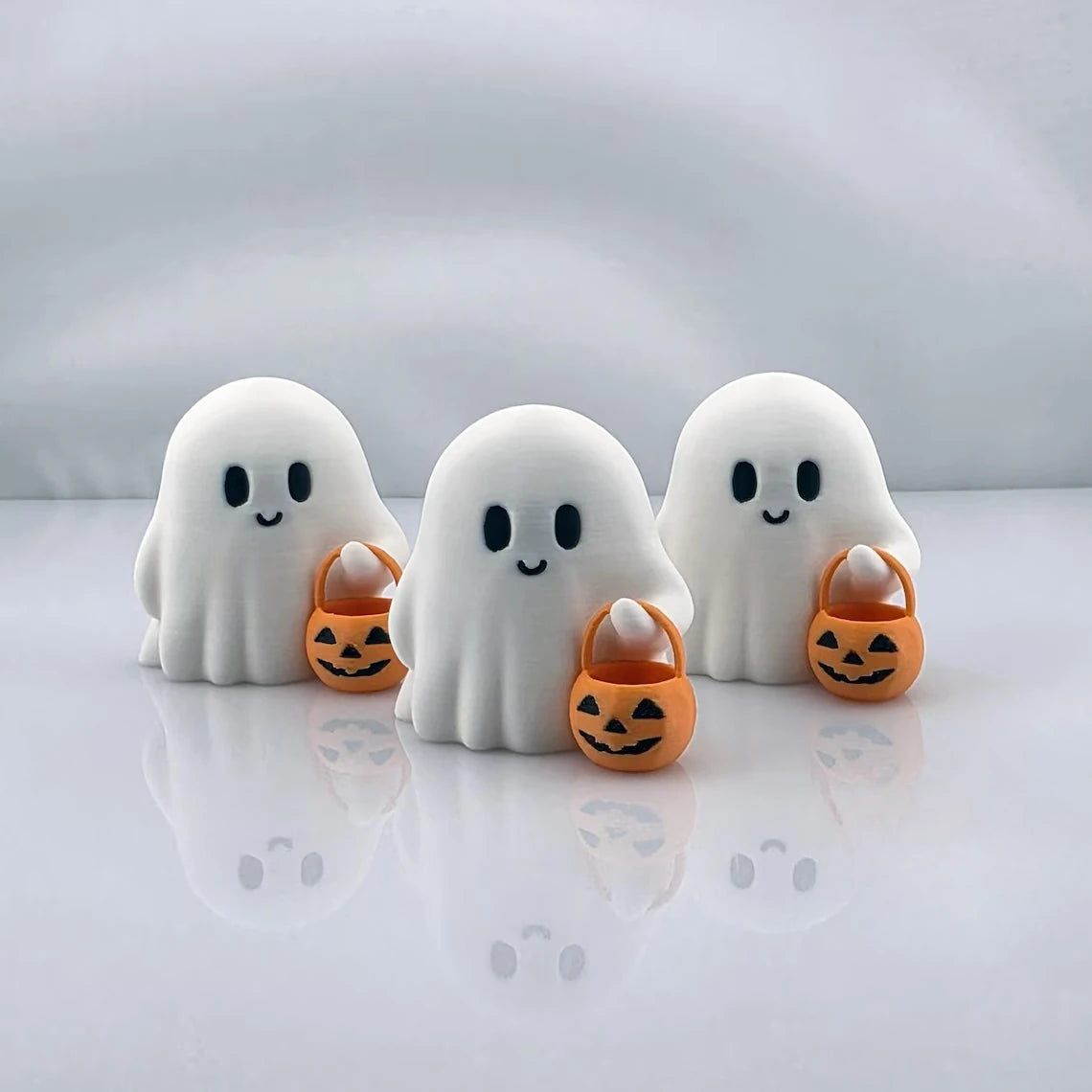 Halloween Trick-or-Treat Ghost Decorations – Cute Tiny Spooky Desk Display Ornaments for Home, Fall Accent, and Unique Gifts