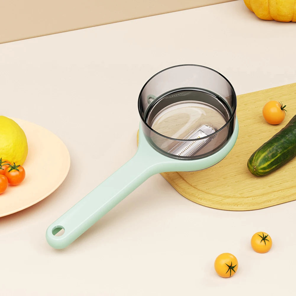 Stainless Steel Vegetable Peeling Knife – Non-Slip Handle with Built-In Storage Box