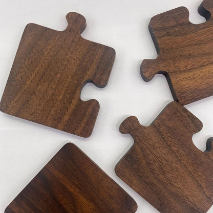 Rustic Walnut Puzzle Wood Coaster – Heat-Resistant, Durable & Stylish Protection for Your Table