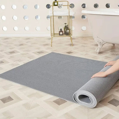 PVC Drainage Non-Slip Floor Mat – Commercial Mesh Bathroom and Pool Mat with Big Hollow Drain Design