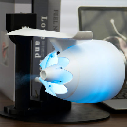 Turbojet Mist Humidifier Fan – RGB Lighting Air Humidifier with Blowing Feature for Bedroom, Desk and Office Use