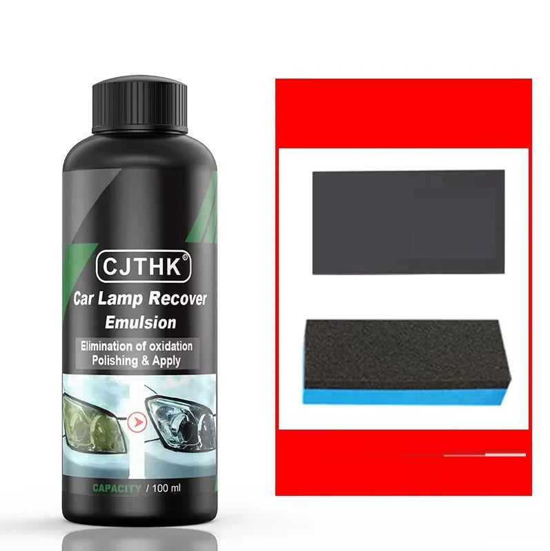 Car Headlight Restoration Kit – Scratch Remover and Oxidation Polish Liquid for Clear, Bright Headlamp Repair
