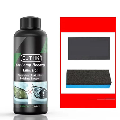 Car Headlight Restoration Kit – Scratch Remover and Oxidation Polish Liquid for Clear, Bright Headlamp Repair