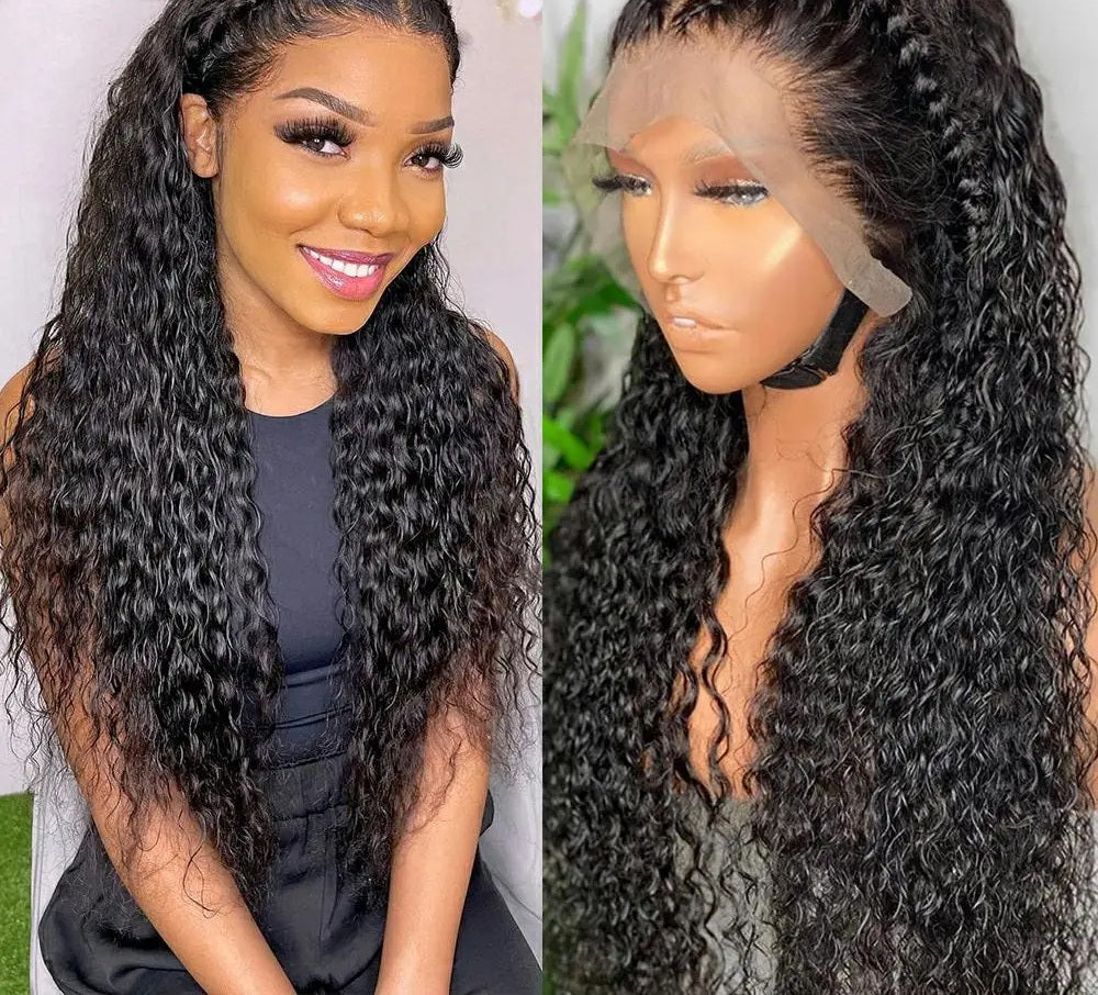 Kinky Curly HD Lace Frontal Wig – 100% Human Hair Deep Wave Brazilian Lace Front for Natural Looking Hairstyles