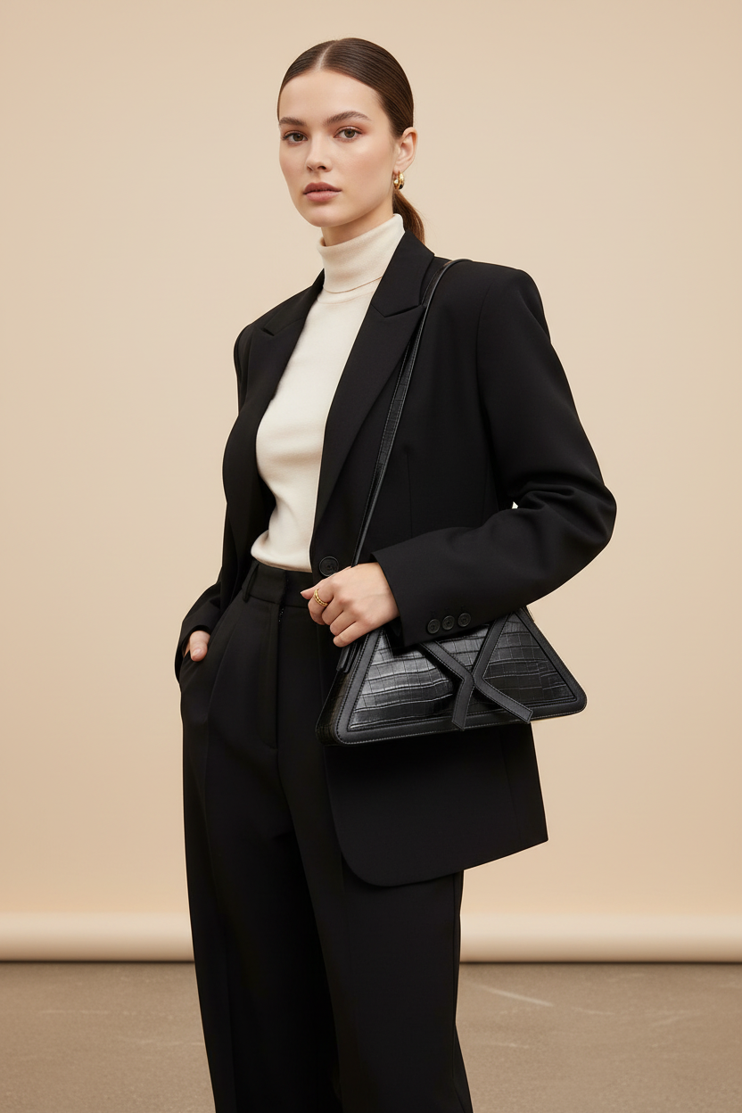 Color Block Shoulder Bag – Fashion Square Axillary Handbag with Flap Design, Stylish Women’s Crossbody Purse for Casual Everyday Use