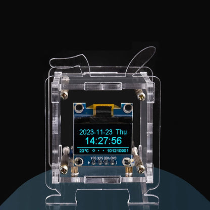 Mini Electronic Clock DIY Kit – 0.96" OLED Display with WiFi and Fun Soldering Assembly for Creative Tech Enthusiasts