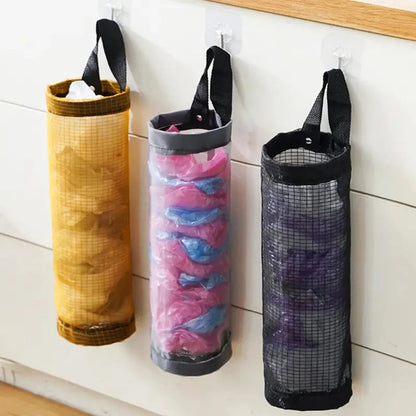Space-Saving Mesh Bag Organizer – Foldable Breathable Kitchen Storage for Produce, Snacks, and Reusable Bag Organization