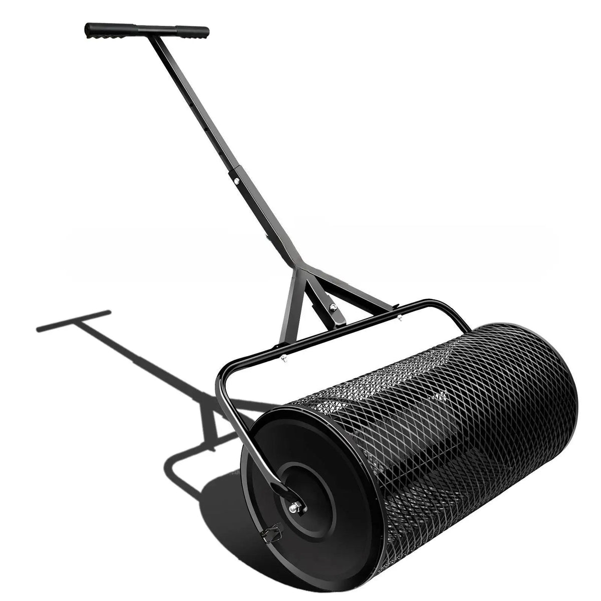 T-Drum Lawn Seed Spreader – 24-Inch Durable Iron Mesh Roller for Cutting, Seeding & Gardening in Agriculture, Forestry, and Landscaping