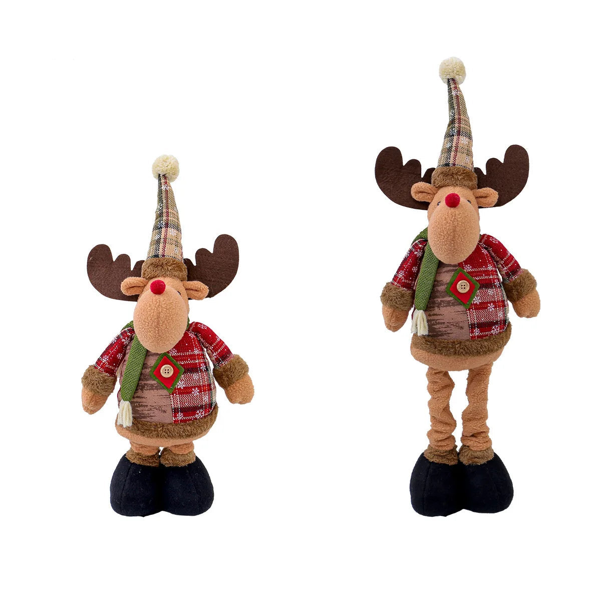 Retractable Christmas Plush Doll – Santa, Snowman & Elk Extendable Ornaments for Kids’ Gifts & Home Tree Décor