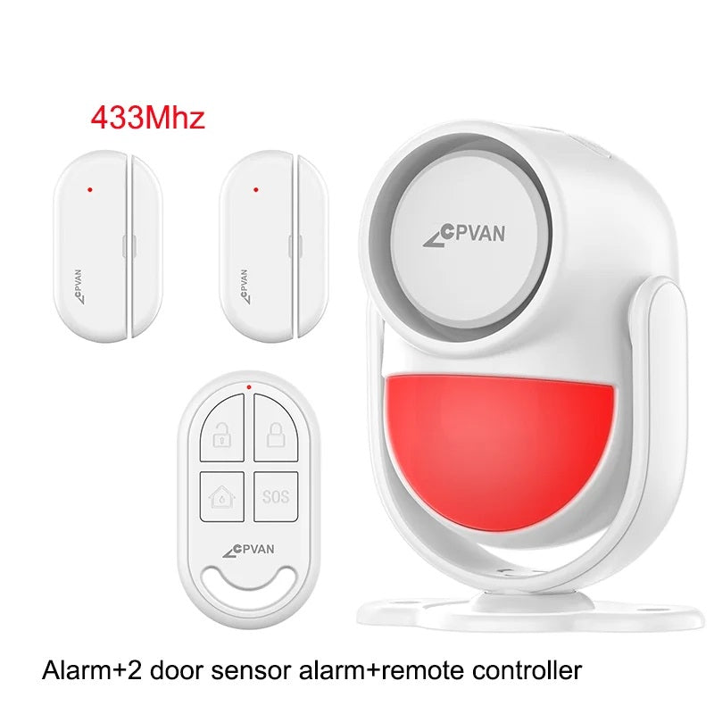 Wireless Motion Detector Alarm System – Home Security Sensor with Door Alarm, Remote Control, and Burglar Protection